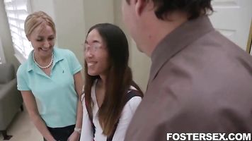 Asian Foster d. Trained To Serve Misha Mynx, Aria Skye