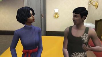 Ebony Family Father And Daughter