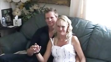 Amateur Brit housewife Sophie sucks, fucks and used as cumbucket for stranger while hubby films