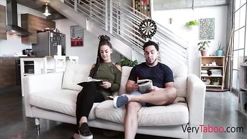 Jealous sister fucks me after GF leaves